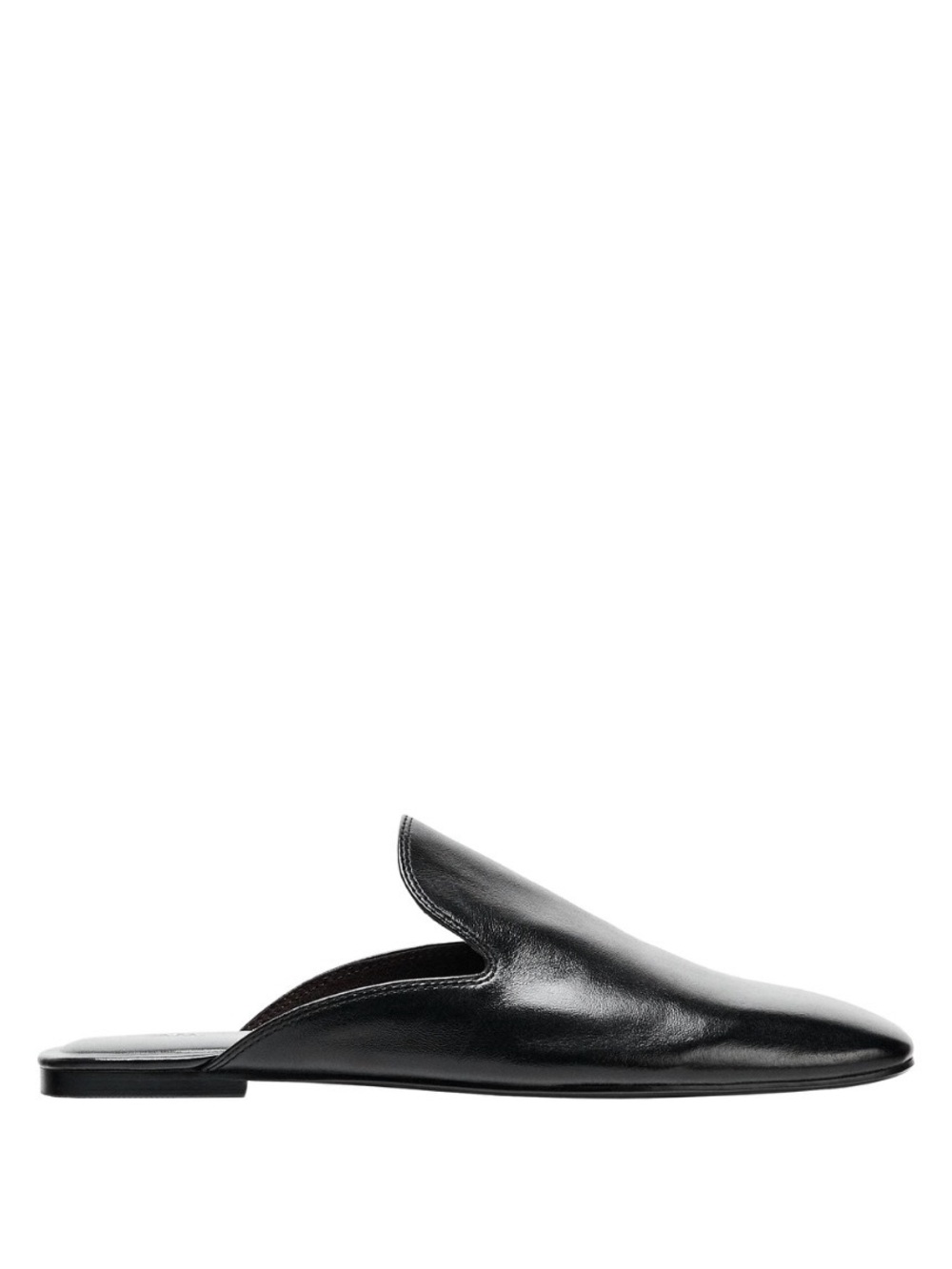 Zara leather mule loafers
